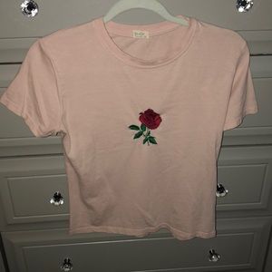 Brandy Rose Embroidered Soft Tee